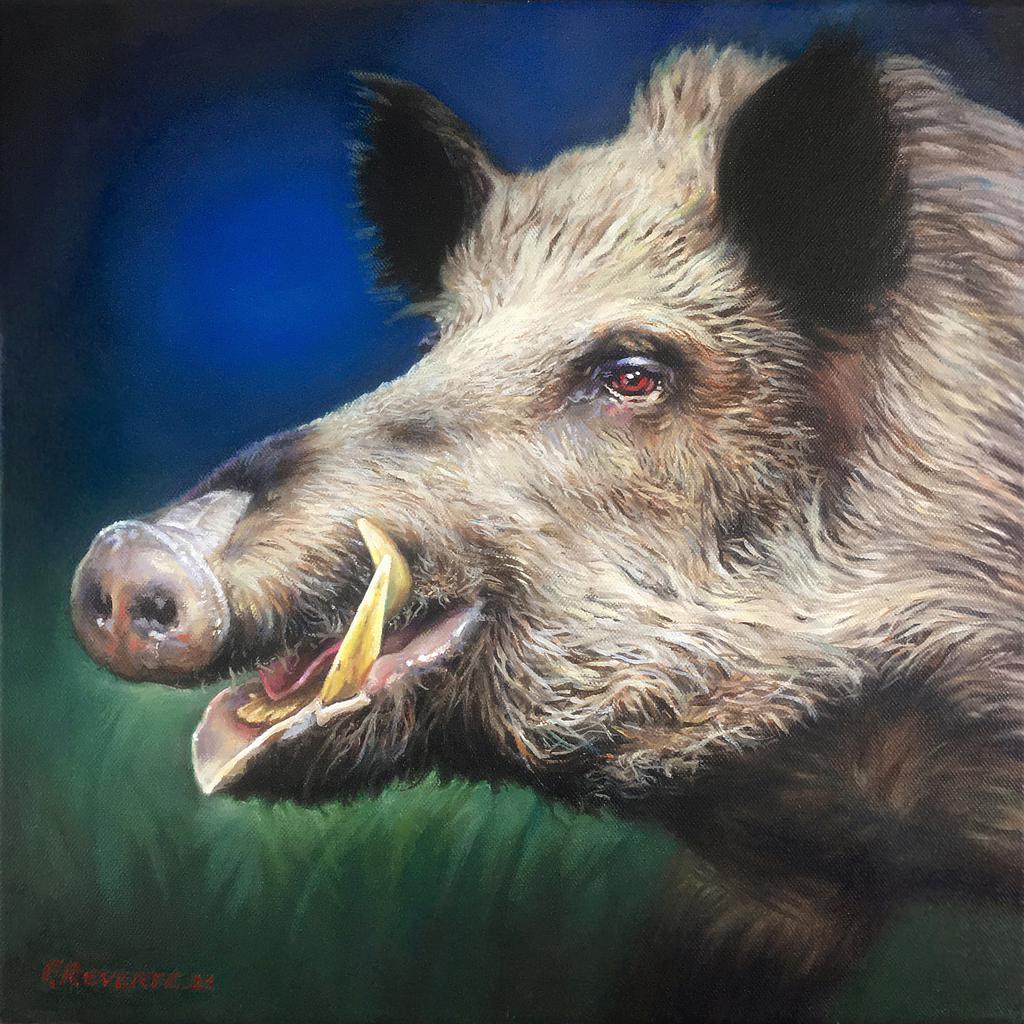 Sanglier 40x40 cm